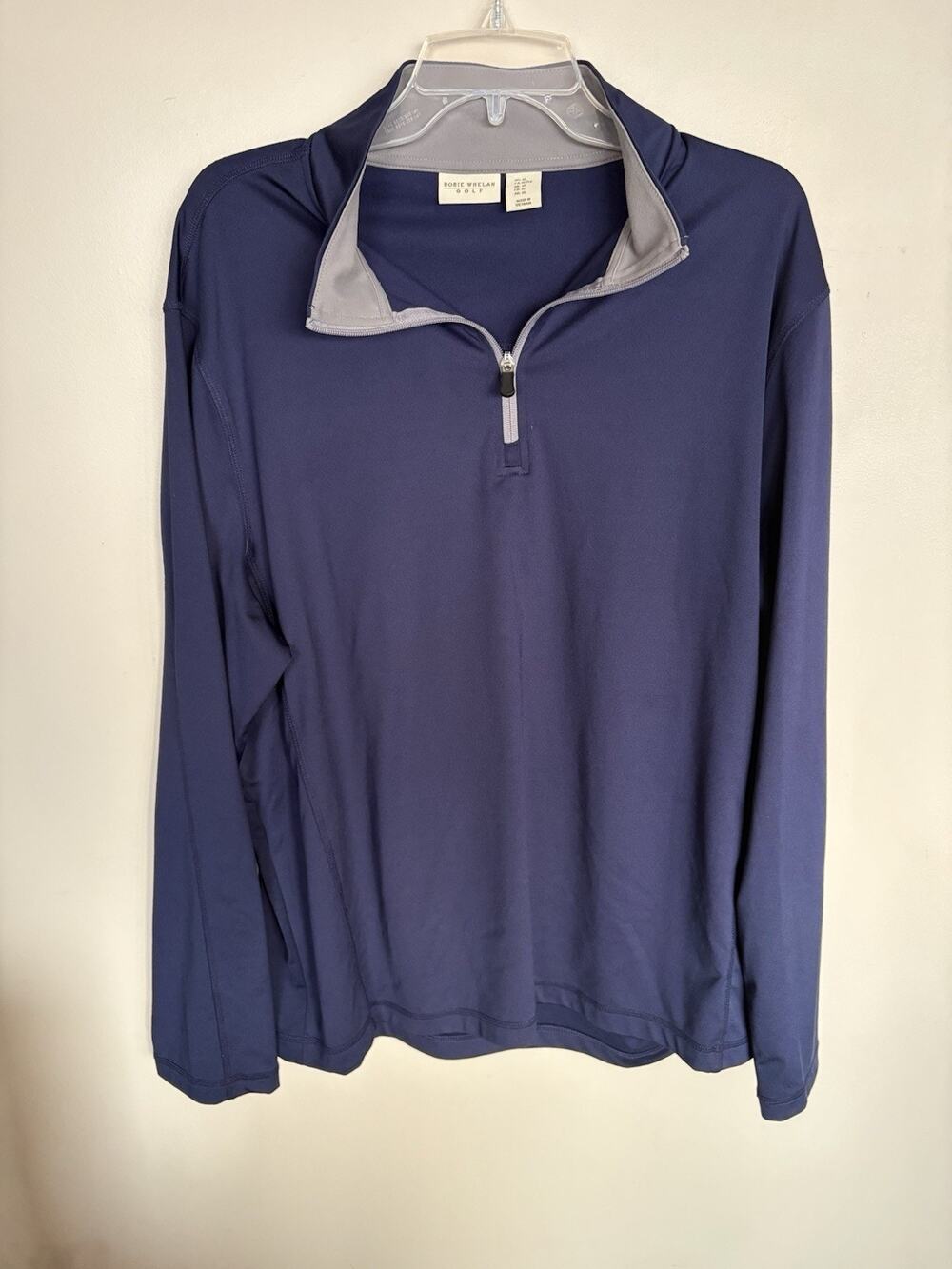 Rorie Whelan Golf Navy Blue Quarter Zip Long Sleeve Pullover Men’s Size XL